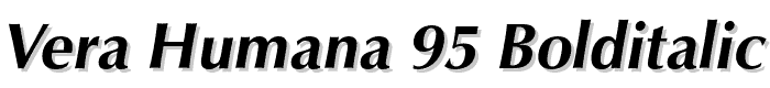 Vera Humana 95 BoldItalic font